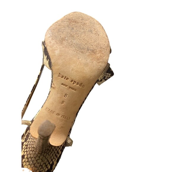 Kate Space Lizard‎ Skin Sling back Heels Size 8B Animal Print - Picture 8 of 9